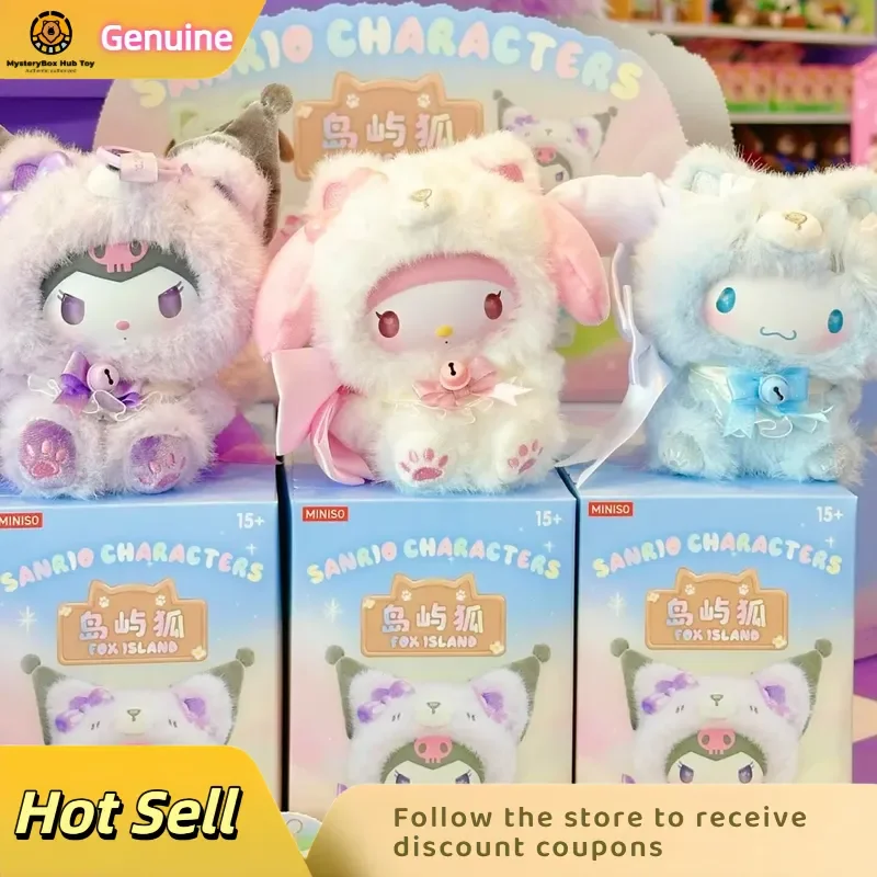

Персонажи Sanrio Fox Island серии виниловая плюшевая слепая коробка аниме фигурка Коллекционная Kt Pochacco Cinnamoroll Melody Kuromi подарки