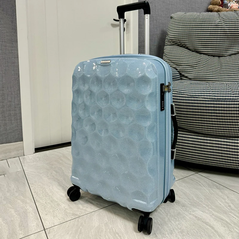 COLENARA Women's Suitcase ABS + PC Boarding Box Large Capacity Trolley Case Ultra-light Password Box 20