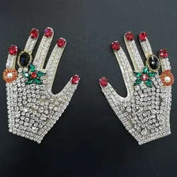 3d remendos de palma strass do vintage costurar em roupas feitas à mão com contas apliques sapatos jaqueta saco diy acessórios decorativos adesivos