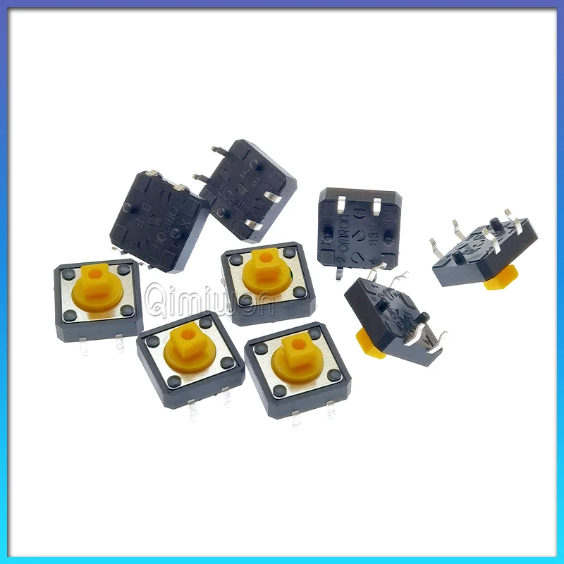 10pcs B3F Tactile Push Button Switch +A14 Color Hat 10pcs + Transparent Cap 10pcs Momentary Tact Touch Micro Switch 12*12*7.3mm