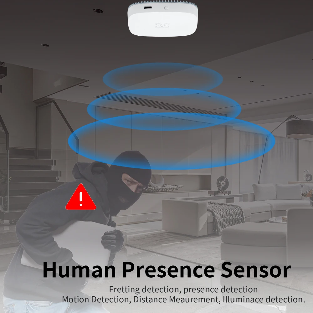 24G Mmwave Radar Human Presence Sensor Tuya Wifi/Zigbee PIR Motion Detector Support Zigbee2mqtt Home Assistant