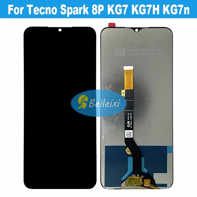 For Tecno Spark 8P KG7 KG7H KG7n LCD Display Touch Screen Digitizer Assembly