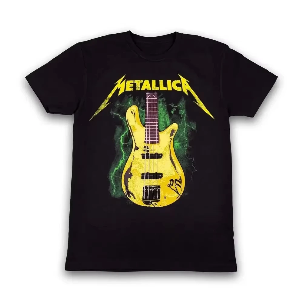 T-shirt retrò da uomo Metallica 2026, nuova collezione estiva, 100% cotone, stile streetwear unisex, maniche corte, vestibilità comoda e ampia