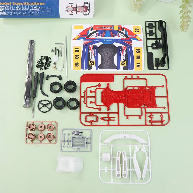 

RC Sengi Kart-80 Micro Scale RC Car Go Kart Kit PNP Unassembled But NO RC NO Battery RC Remote Control Simulation Kart