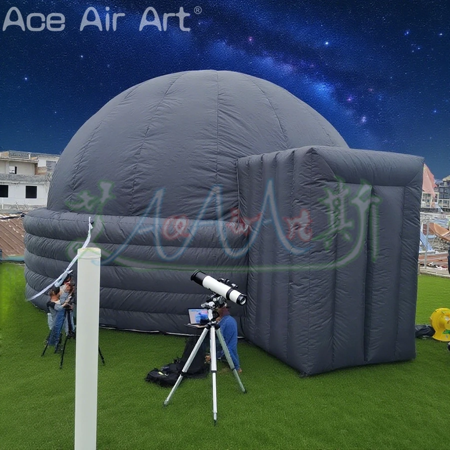 5 m diameter zwarte opblaasbare koepeltent planetarium koepeltent voor kinderen wetenschap en technologie schoolonderwijs