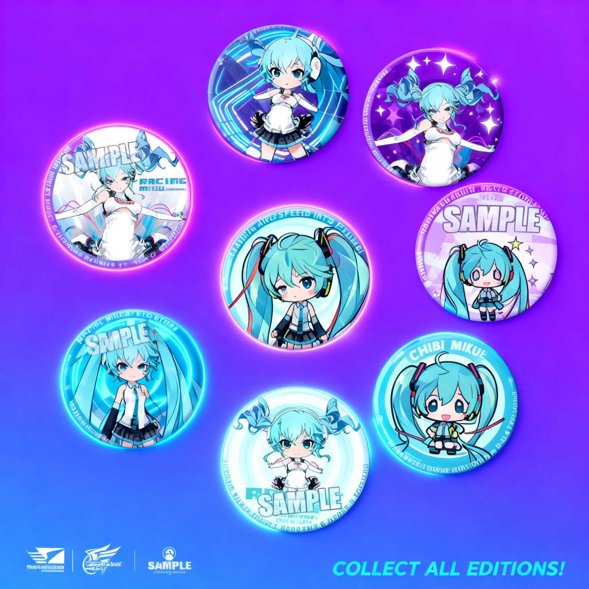 

Набор значков с Хатсуне Мику, 6 стилей, аксессуары для косплея Мику, милые сувениры с персонажами, брелок, подарок для фанатов, коллекционный набор