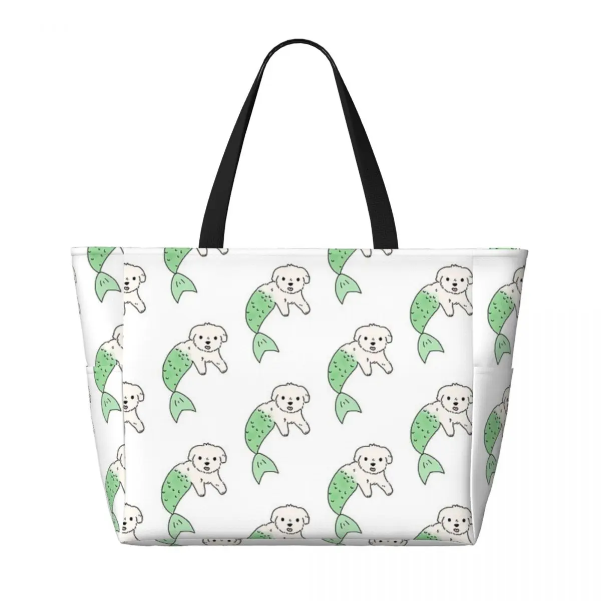 Maltipoo Merdawg Beach Travel Bag, Tote Bag Personality Practical Sports Birthday Gift Multi-Style Pattern