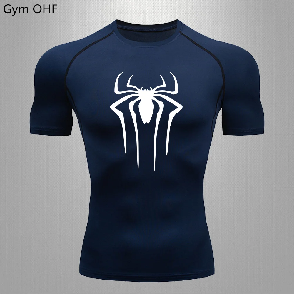 Spider Compression Shirt Mens Rashguard Fitness For Men Gym Sports T-Shirt Running Sweatshirt Outdoor Mountaineering Training