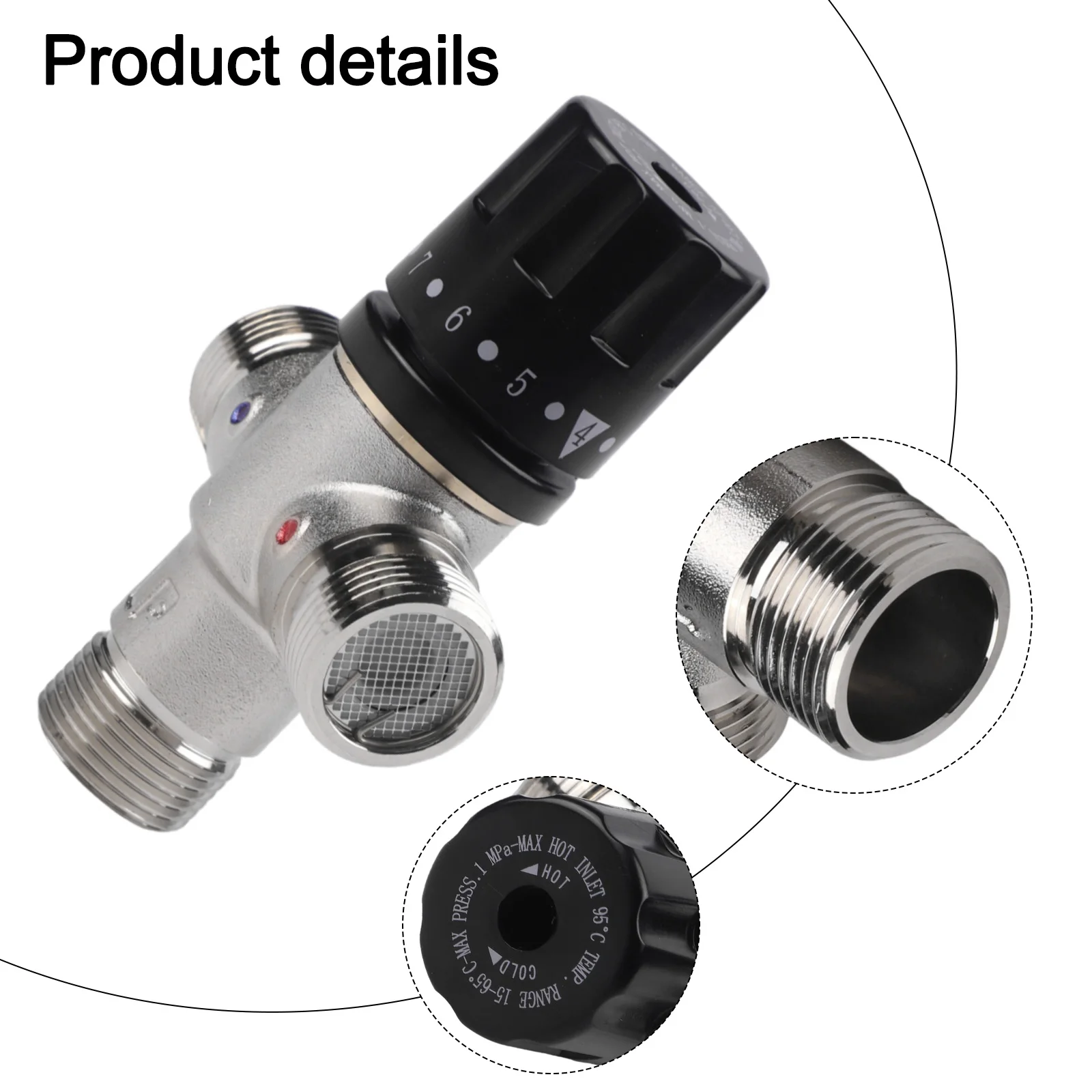 Accurate Water Temperature Control DN20 Solar Heater Thermostatic Mixing Valve TMV Pipe Valve Thermostat No More Surprises