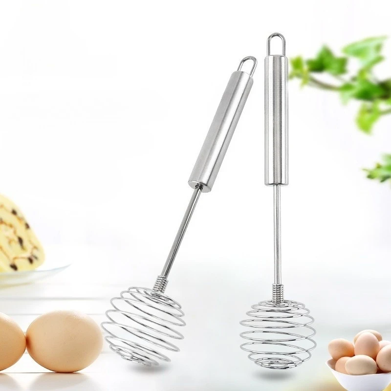 

Stainless Steel Butter Whisk for Kitchen Handheld Baking Mixer Tool Sanitary Easy to Clean No Deformation Wire Beater Cooking