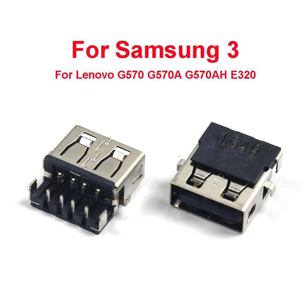 1-10pcs For Lenovo G570 G570A G570AH E320 Samsung 3 NP300E5C HP G4-1000 G6 G7 -1000 G62 Laptop USB jack socket port connector