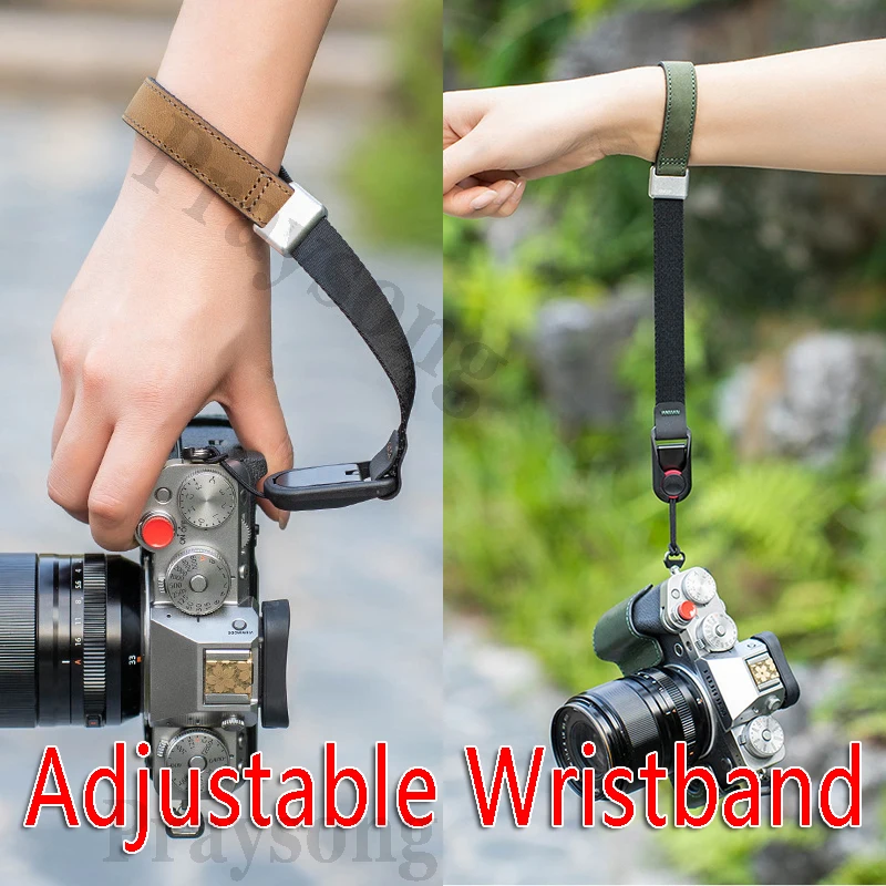 Universal Adjustable Camera Wristband for Fuji Nikon Canon Camera Leica Panasonic Sony Quick Release Lanyard Leather Hand Rope