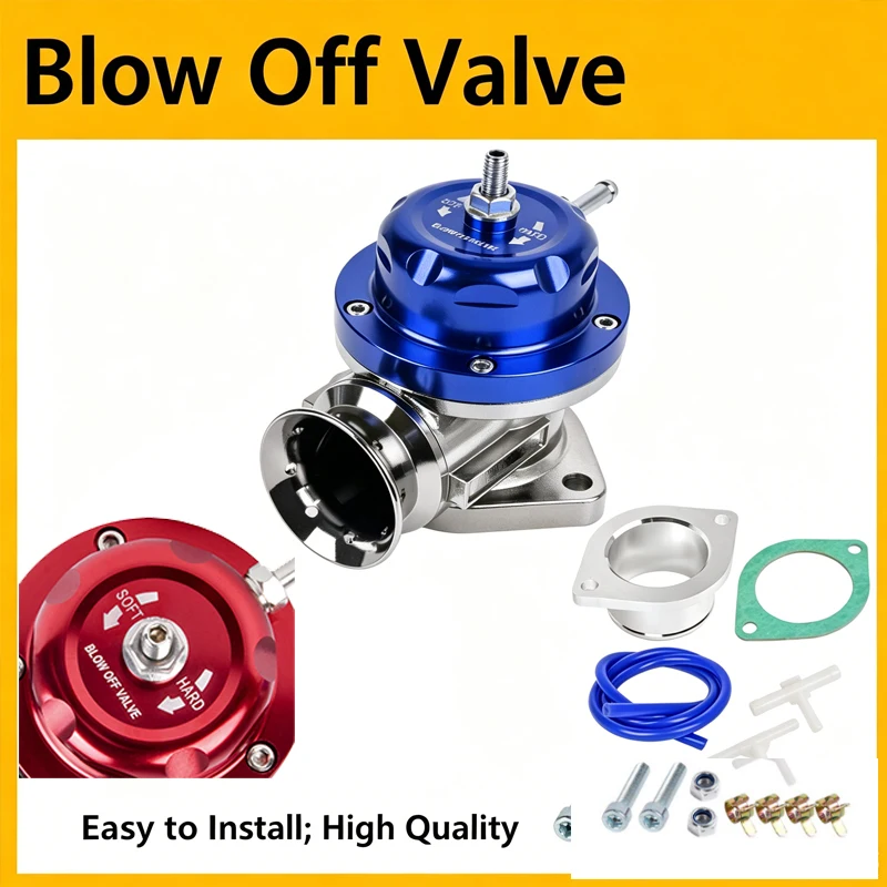 Bov Turbine Pressure Relief Valve Kit RS-Type Aluminum Alloy Turbo Blow off Valve Adjustable 25psi BOV Car Modification Accessor