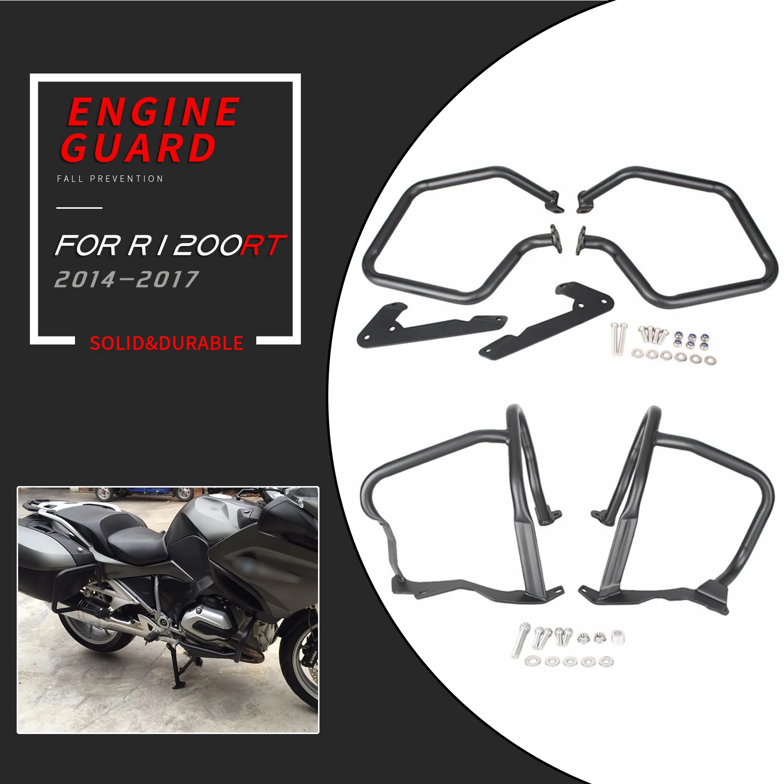 

Motorcycle Engine Guard Highway Crash Bar Bumper Stunt Cage Protector For BMW R1200RT R1200 RT R 1200 RT 2014-2018 2017 2016