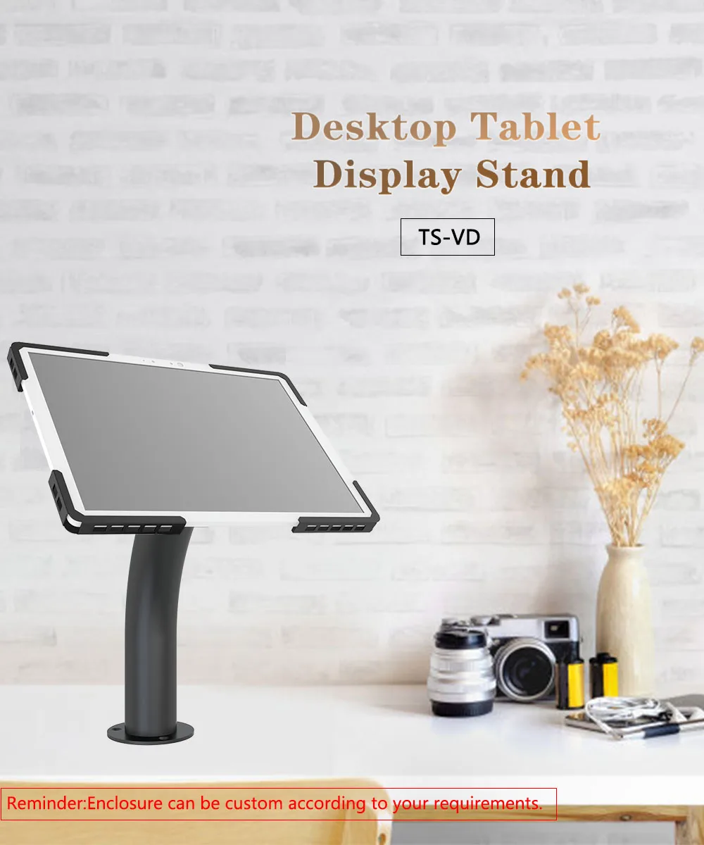 Universal Apple IPad Stand With VESA Holes Desktop Tablet Vesa Bracket On Table Optional 7-13 inch Tablet Enclosure For PAD