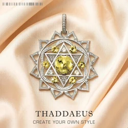 Pendant HEART CHAKRA Ornament Brand New Fashion Glam 925 Sterling Silver Jewelry Europe Gift For Women Men