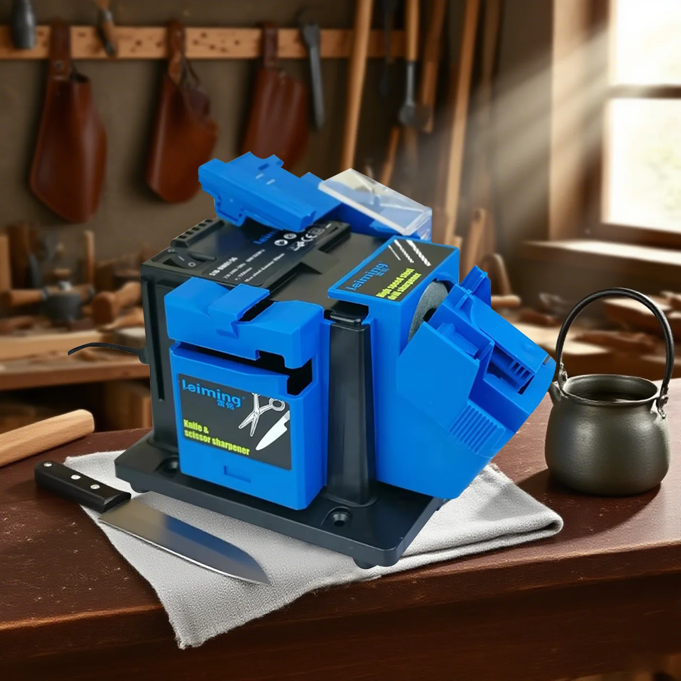 

Multifunction Electric Knife Sharpener 3 in 1 Sharpener Household Grind Tool for Twist Drill Scissors Knife Chisel Grinder