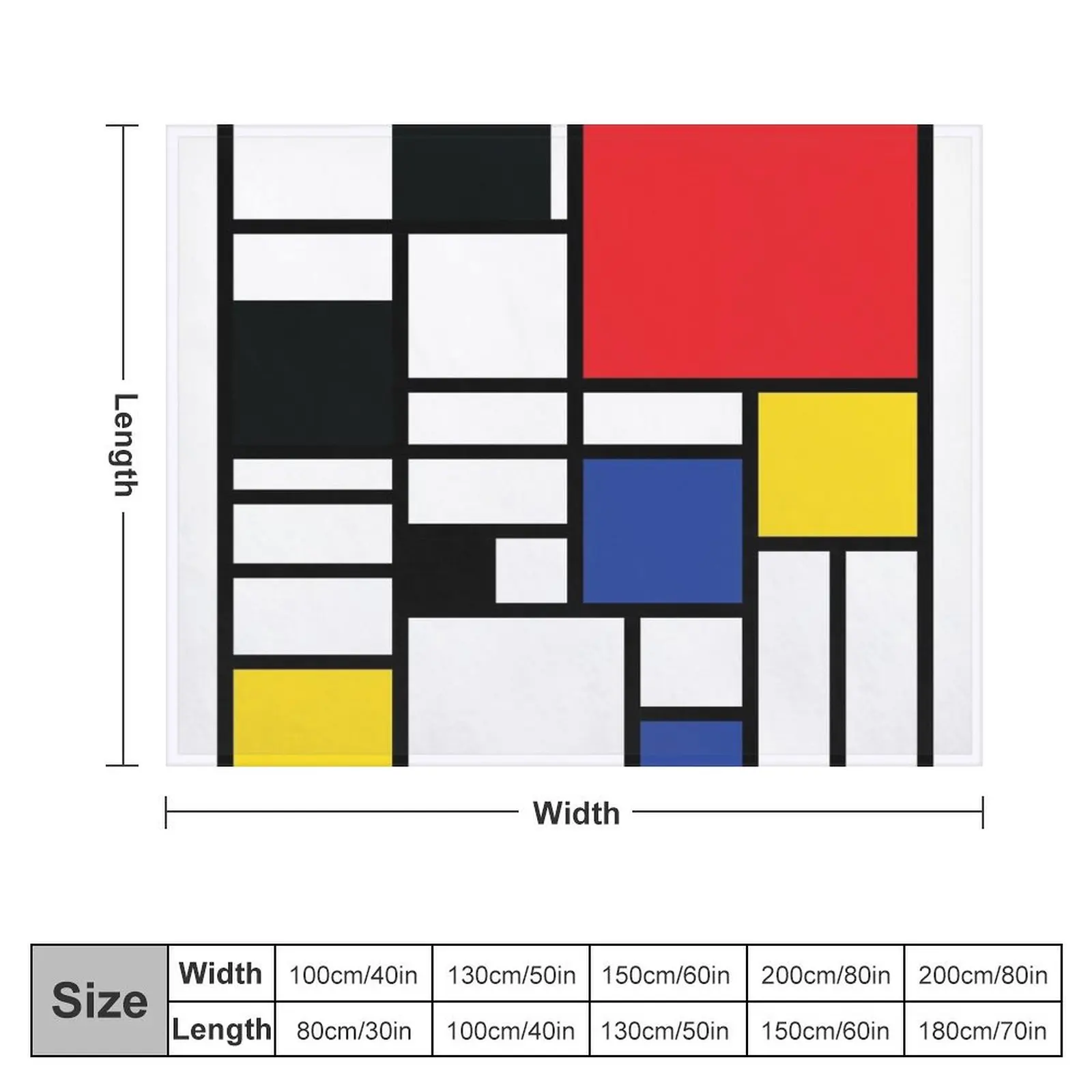 De Stijl #1 Throw Blanket Single Blankets For Bed Loose cosplay anime Blankets