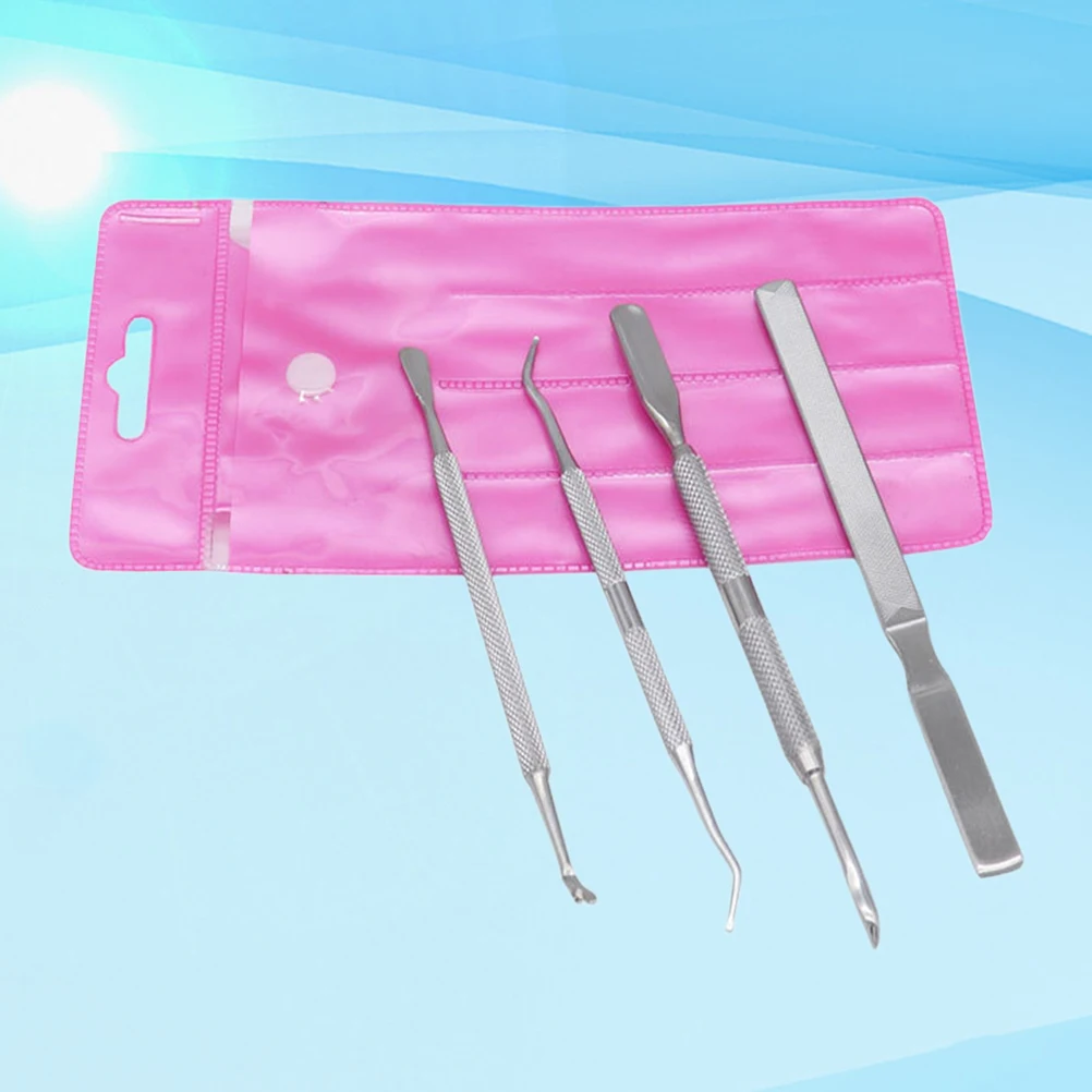 

4 pcs File Set For Thick Nails Manicure Polish Removal Diy Nail Art Supplies Home Manicure Suits Nail Tool Kit