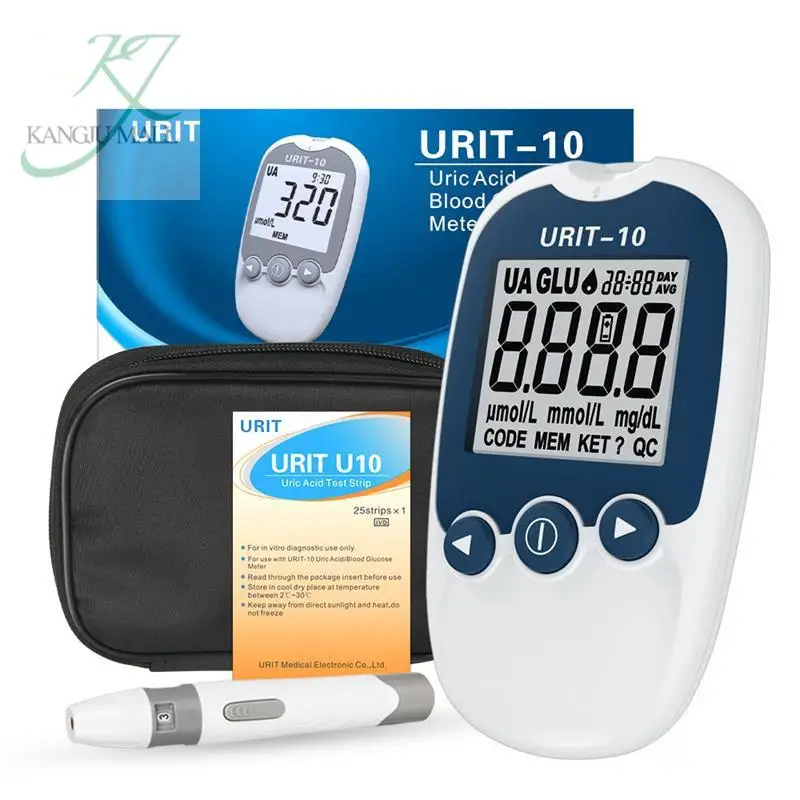 Urit 10 Uric Acid Monitor With 25/50pcs Test Strips For Gout And High Uric Acid Detection Measure Uric Acid Meter