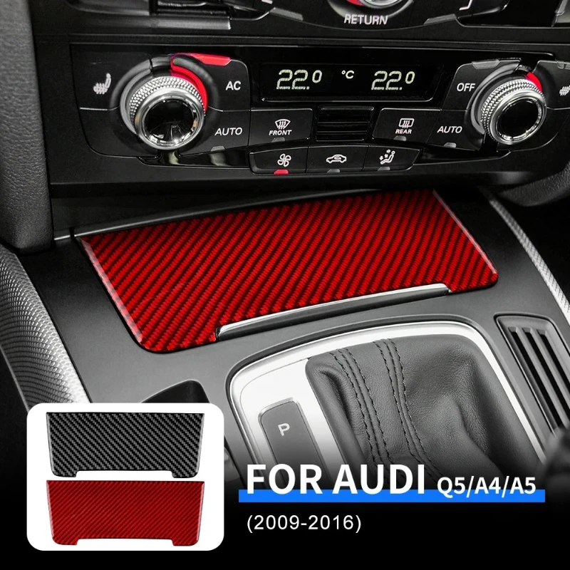 Carbon Fiber Sticker for Audi A4 A5 Q5 2009-2016 Sleek Black Design Ashtray Box Panel Interior Trim Additions-Interior Upgrade