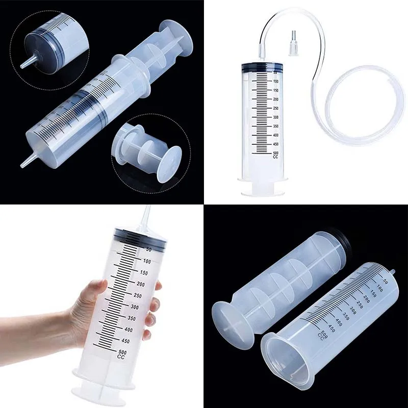 500ml Syringe With Tube Oversized Plastic Syringe With Adhesive Dispenser Tube Scientific Laboratory Syringe Tool