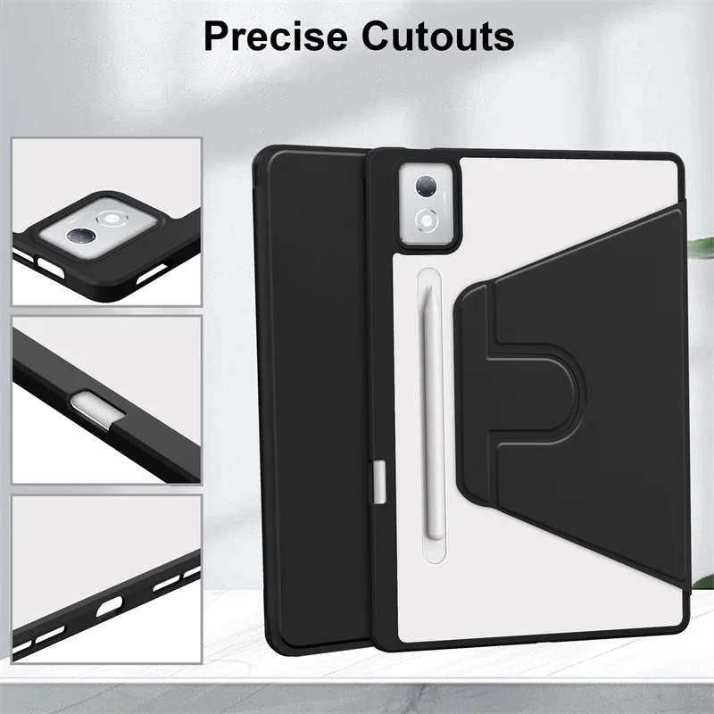 For Lenovo Xiaoxin Pad Pro 12.7 Inch 2025 Case For Lenovo Tab P12 12.7 TB-373FU TB-375FC Smart Rotating With Pencil Holder Cover