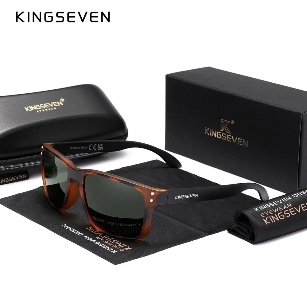 

KINGSEVEN брендовые поляризационные солнцезащитные очки квадратные ретро TR90 для женщин и мужчин узор из углеродного волокна дизайн спортивные очки на открытом воздухе UV400