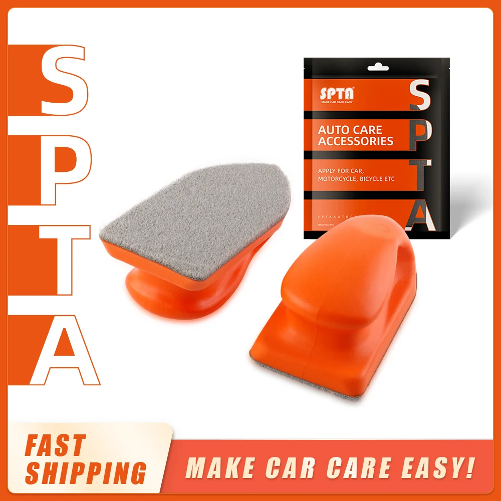 (Bulk Sale)SPTA Nano Hand Sanding Block Nano Cleaning Brush Foam Hand Applicator Pad Sanding Disc Holder PU Foam Stains Removing