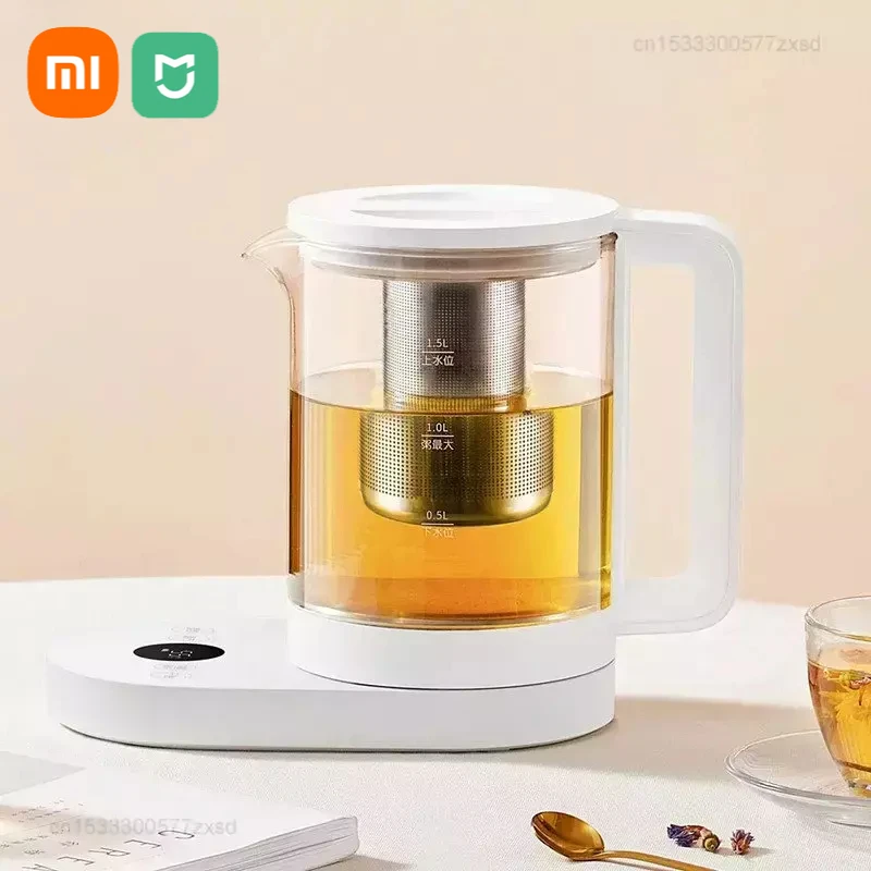 New Xiaomi Mijia Multifunctional Health Pot Home Office Thermal Kettle Home Appliances 304 Stainless Steel Glass Electric Kettle