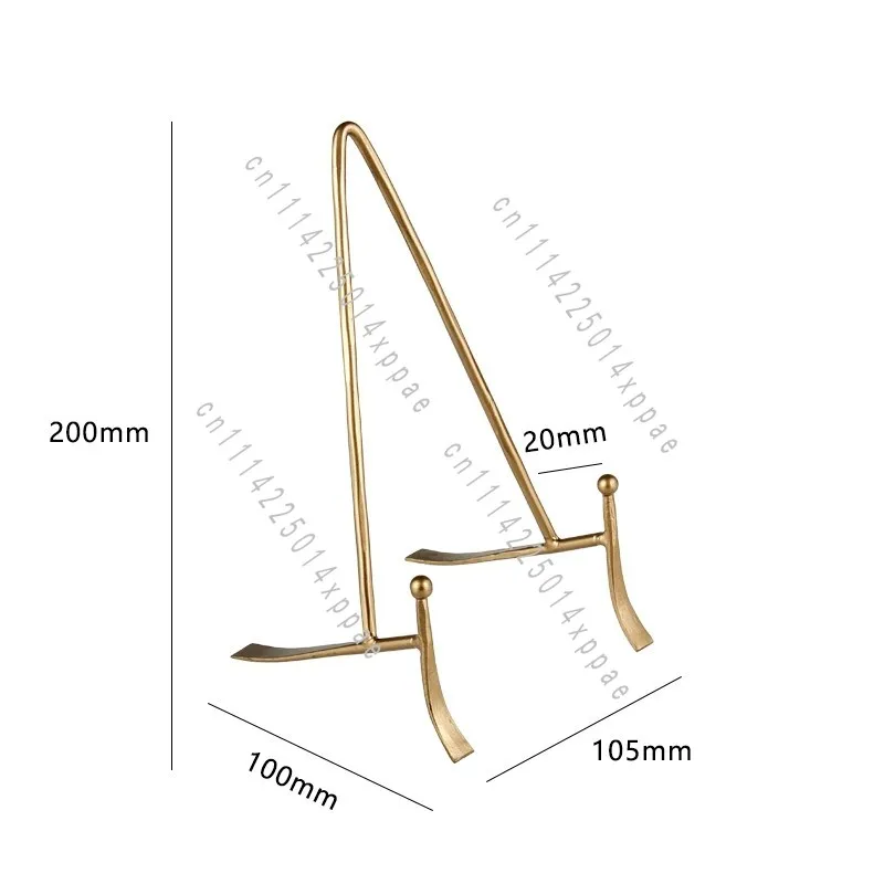 Simple Light Luxury Gold Metal Plate Bracket Ornament Retro Plate Rack, Plate Appreciation Rack Retro Decoration