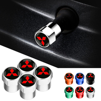 4PCS Metal Dustproof Cap Car Wheel Tire Valve Stem Cover for Mitsubishi Outlander Lancer EX ASX Pajero L200 Auto Accessories