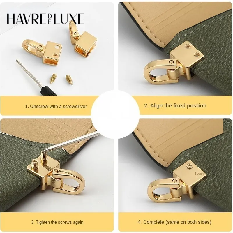 Punch-free Bag Transformation Side Clip Metal Not Fade Accessories Clutch DIY Hardware Hanging Chains Clipped Button Single Buy