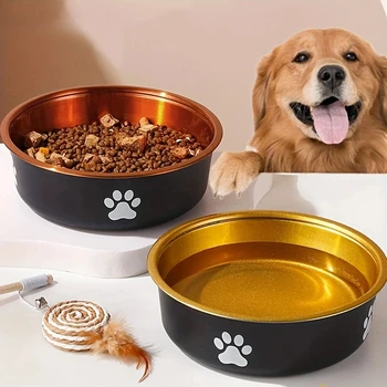 Mangeoires coordonnantes en acier inoxydable pour animaux de compagnie, bols d'alimentation, fontaine à eau, accessoires pour chiens, petits, moyens et grands chiens