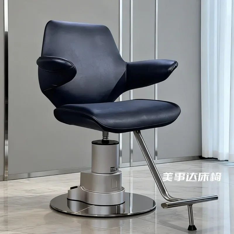 Minimalist Space Saving Barber Chair Luxury Italian Salon Chair Headrest Rotating Silla Barbero Hair Salon Furniture