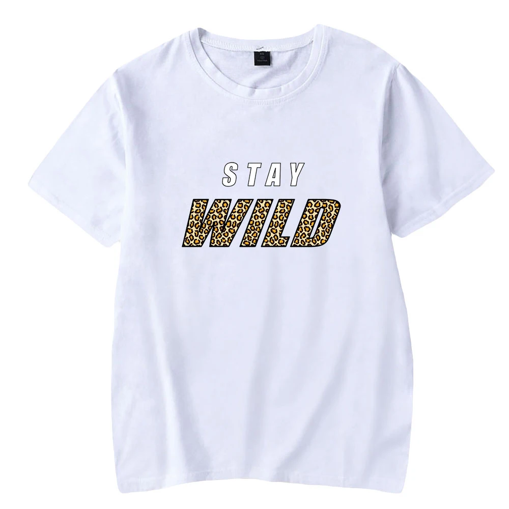 تي شيرت مريح بطباعة نمط الصيف من Stay Wild بأكمام قصيرة كاجوال وقمصان محايدة تناسب الجميع