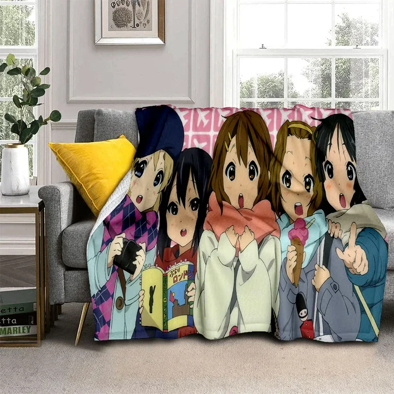 Coperta Lolita carina cartone animato K-ON per ragazze Kawaii 3D, coperta morbida per la casa, camera da letto, divano letto, picnic, copertura da viaggio, coperta per bambini