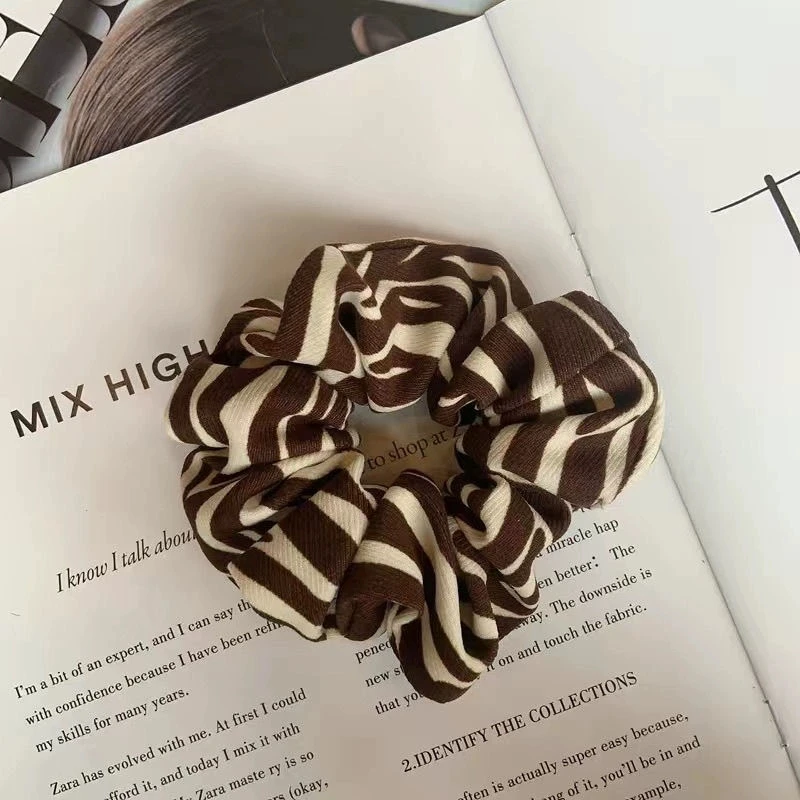 إكسسوارات شعر عالمية، حلقة شعر، حبل شعر، متعدد الاستخدامات، بسيط ياباني وكوري، نمط حلو أبيض وأسود عصري