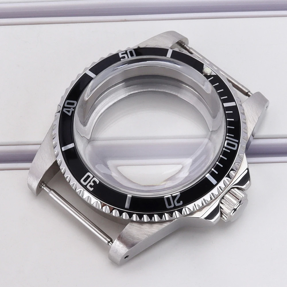 39.5mm Stainless Steel Watch Case Uni-directional 120 clicks Bezel Dome Acrylic Glass For Retro Submariner NH35 NH36 NH72 4R36