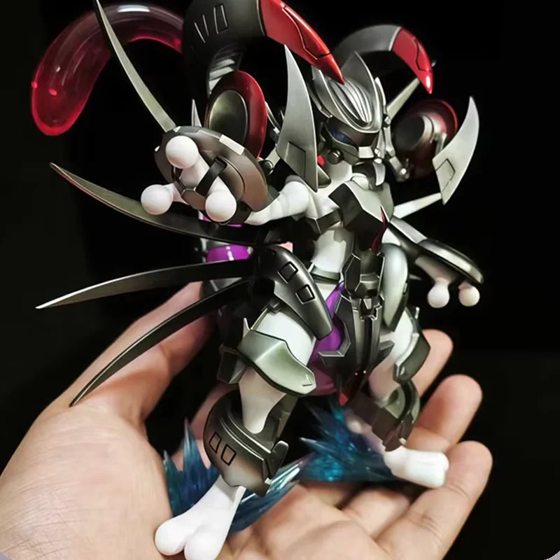 Gepanzerte Mewtu Anime-Figur im Stehenden Stil – Sammlerstück, Desktop-Dekoration, Ornament, Spielzeug