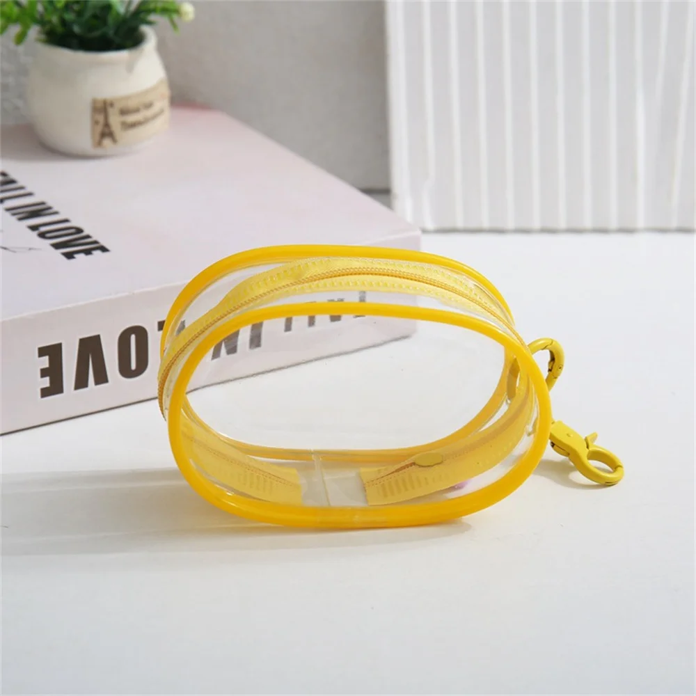 

9.5x7x4cm Small Clear Zipper Storage Bag Earphones Chargers Pouch Dustproof Case Cartoon Doll Children Toy Mystery Box Organizer