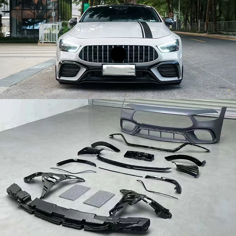 Karosserie-Kit für Mercedes Benz AMG GT W290 GT50 GT53 19–21, modifiziert mit GT63S. Frontstoßstange, Heckstoßstange, Montageumrandung