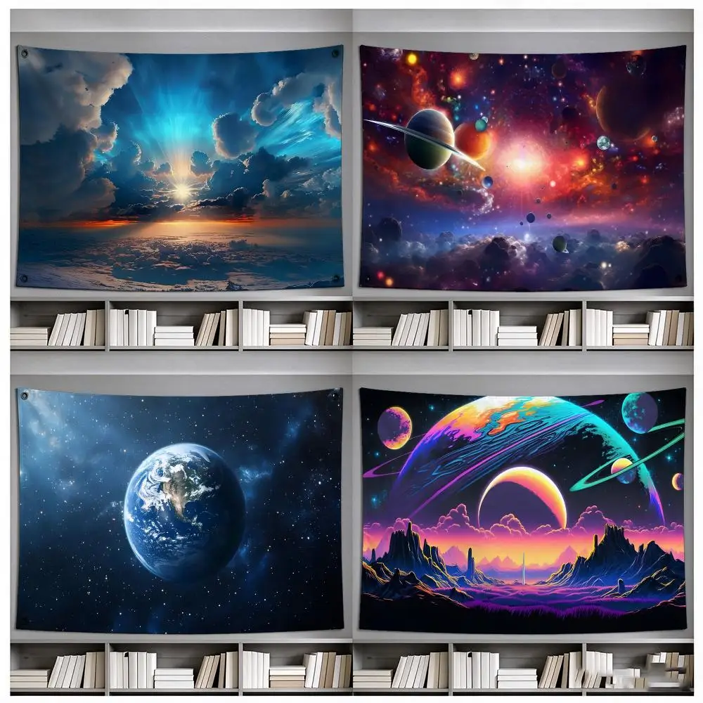 Majestic Immersive Documentary O-Our Planet Flags Four Ring Ornament Indoor Outdoor Decor Simple Hanging Mount Gift