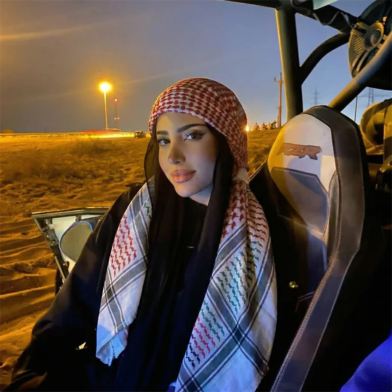 

2026 New Arrival Arab Keffiyeh Shemagh Scarf Cotton Spring Shawl Neck Wrap Hijab Windproof Tactical Camping Scarf Men Women