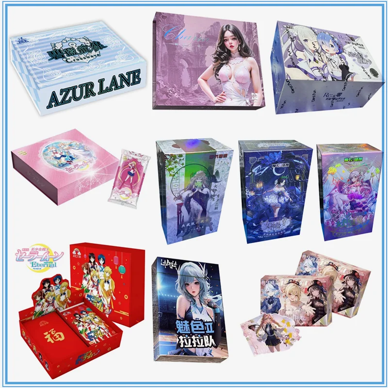 Anime Göttin Geschichte Karte Sexy Frau Booster Box Uniform Versuchung Sammlung Seltene Karten Metall SSR/SR/R Spielzeug geschenk