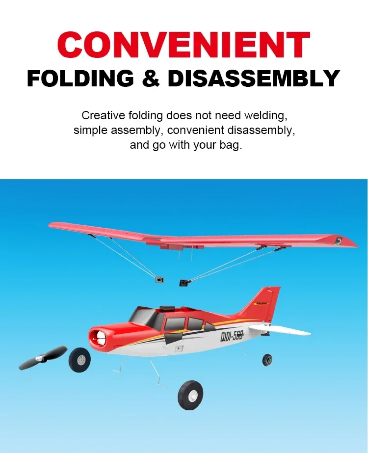 Qidi560 RC Flugzeug Moore M7 Off-road 4CH Fernbedienung Flugzeug Bürstenlosen Starrflügel Flugzeug Modell EPP Schaum Spielzeug für Kinder – Detail 4