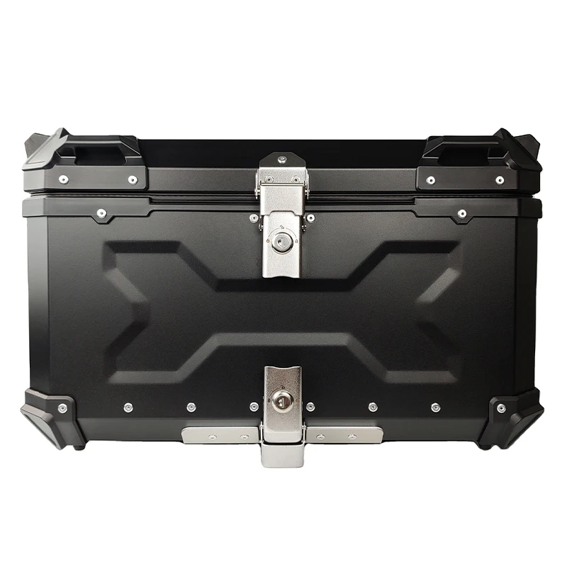 

65L Black X Design F2-MOTO Alu Motorcycle Tail Box Trunk Alloy Top Box Motorcycle Case