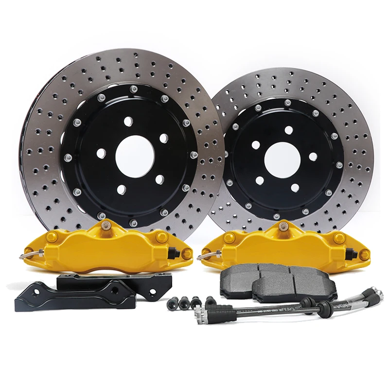 High Performance 9200 Big 4 pistons Yellow Modified Brake Caliper kit fit Honda Focus Swift Frontamry Corolla Innova Fortuner