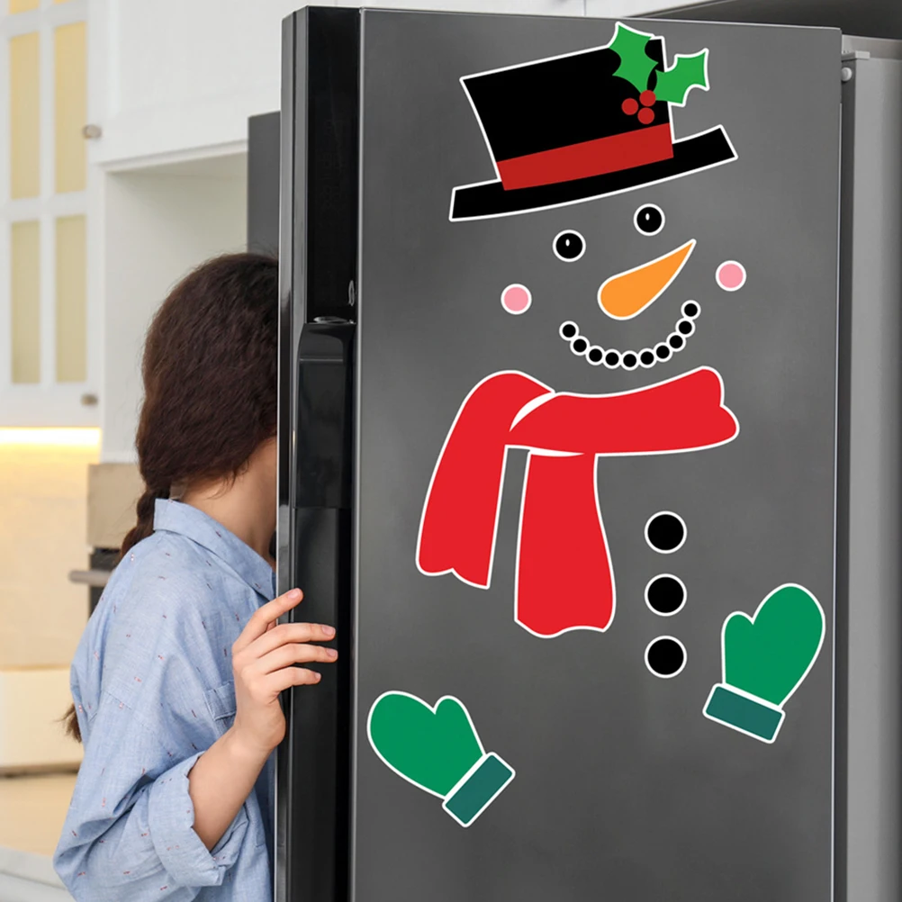 

2 Pcs PVC Magnetic Fridge Magnets Waterproof Cartoon Refrigerator Stickers Christmas Gifts Home Metal Door Decor