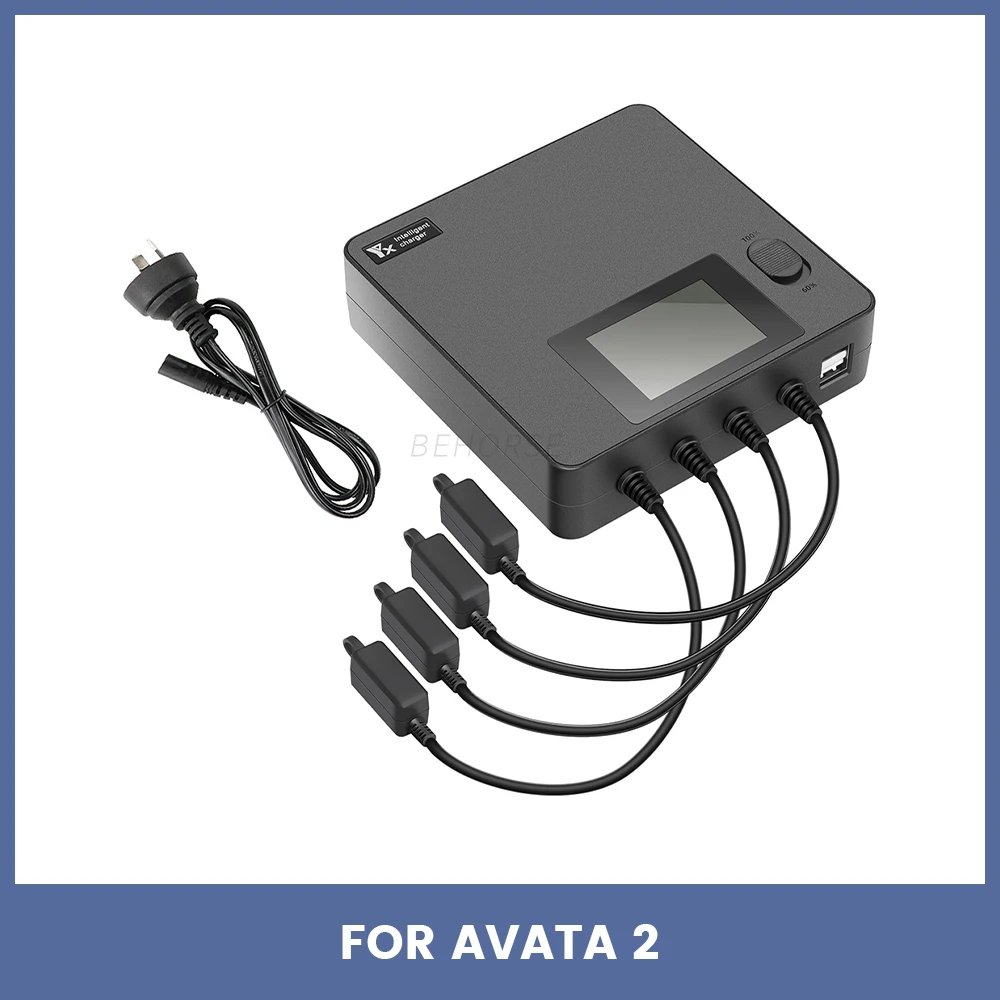 

For DJI Avata 2 Quad Colour Screen Digital Display Charger Multi-Function Battery Charger Drone Accessories